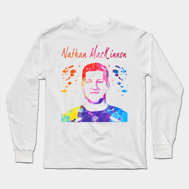 Nathan MacKinnon Long Sleeve T-Shirt by Moreno Art